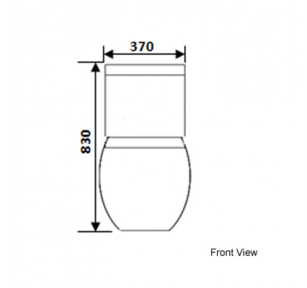 Baron 1-Piece Toilet Bowl Water Closet W-888 (Geberit Flushing System)