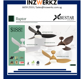 Bestar Raptor 3 Blades Ceiling Fan 33" / 38″ / 48″