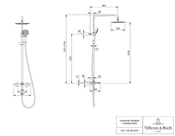 V&B TVS00001500061 Dimension V&B TVS00001500061 Dimension