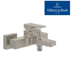 Villeroy & Boch TVT12500100064 Architectura Square Single-lever bath & shower mixer, Brushed Nickel Matt